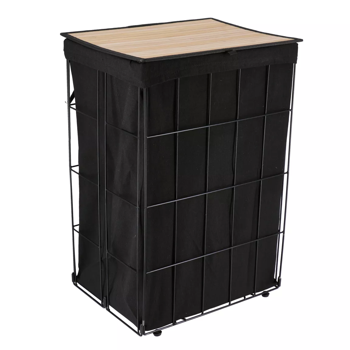 Panier à linge pliable (H60 cm) Industriel Noir