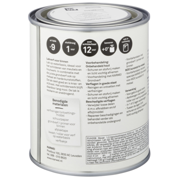Karwei binnenlak hoogglans wit 750 ml