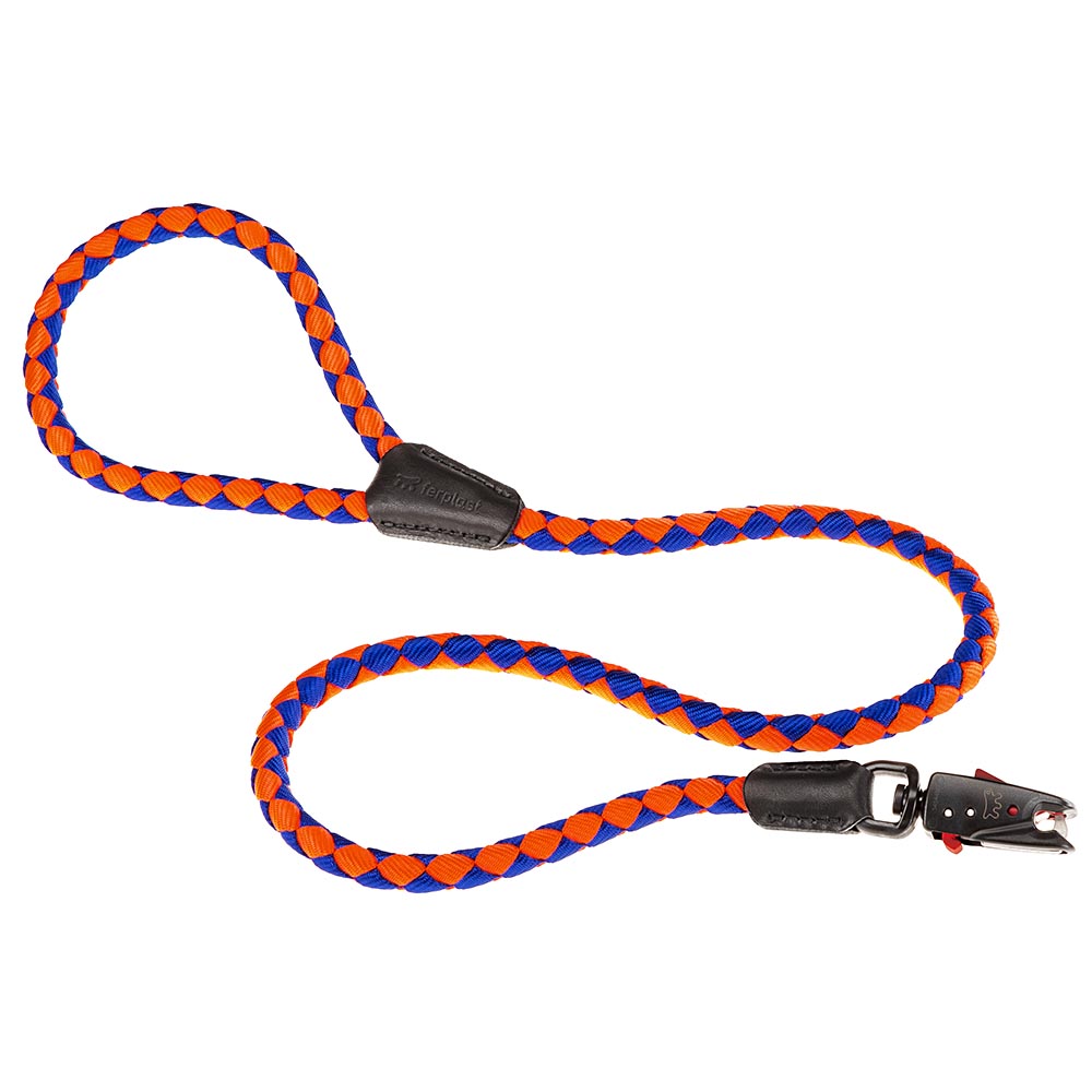 Laisse pour chiens en nylon tressé twist matic g12/110 avec mousqueton magnétique automatique