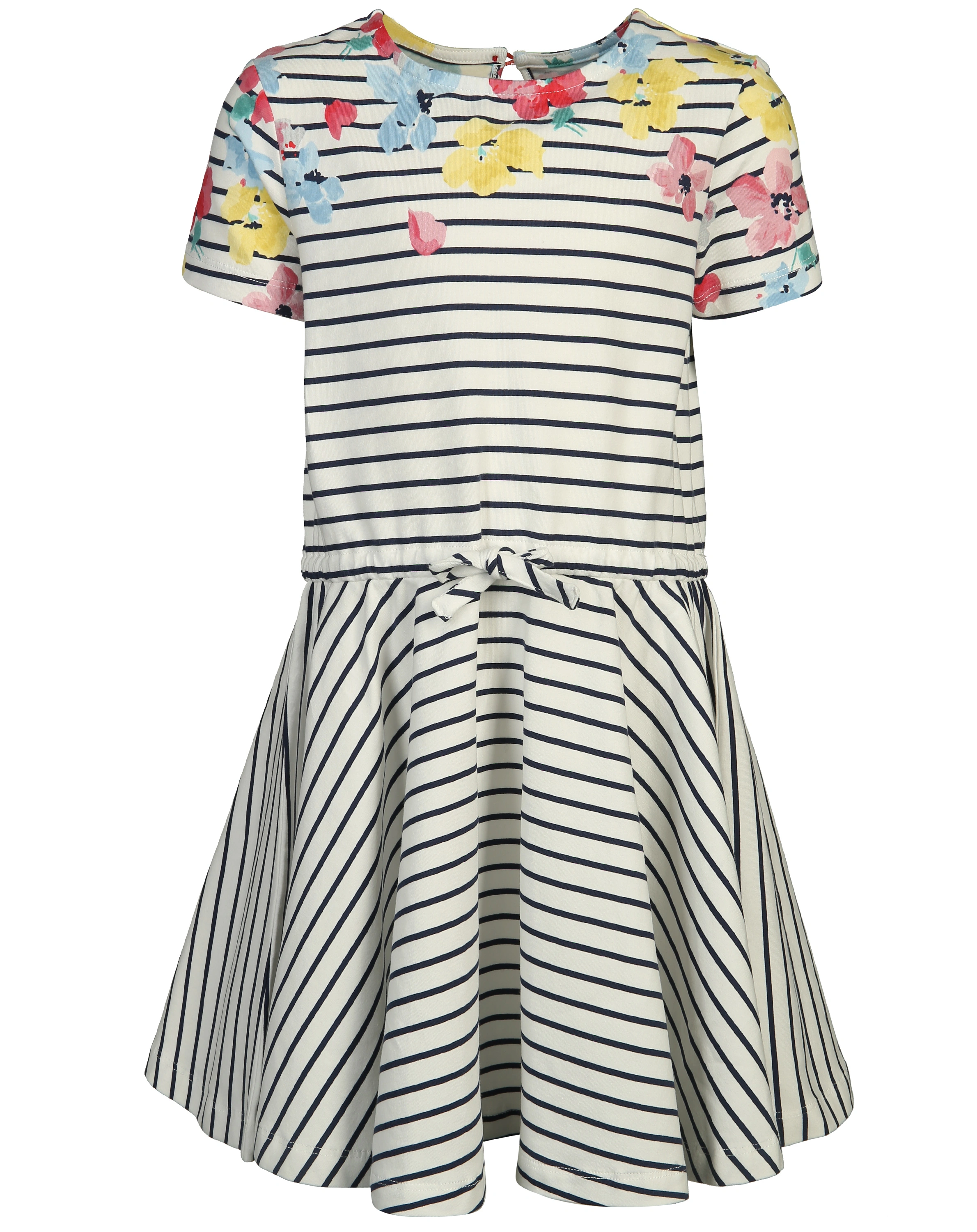 Kurzarmkleid FIONA gestreift in navy