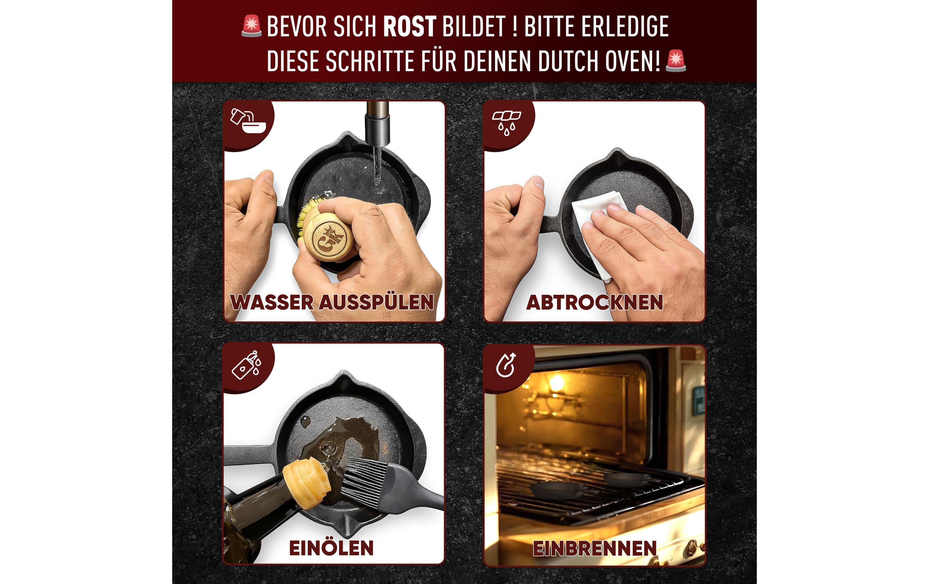 Mini Bratpfanne 6er SetSet aus 6 kleinen Bratpfannen