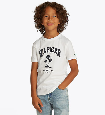 Tommy Hilfiger T-Shirt - Palm Print - Weiß