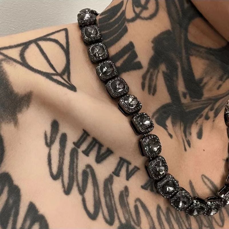 Lilafey - Ketting / Armband met Strass-legering