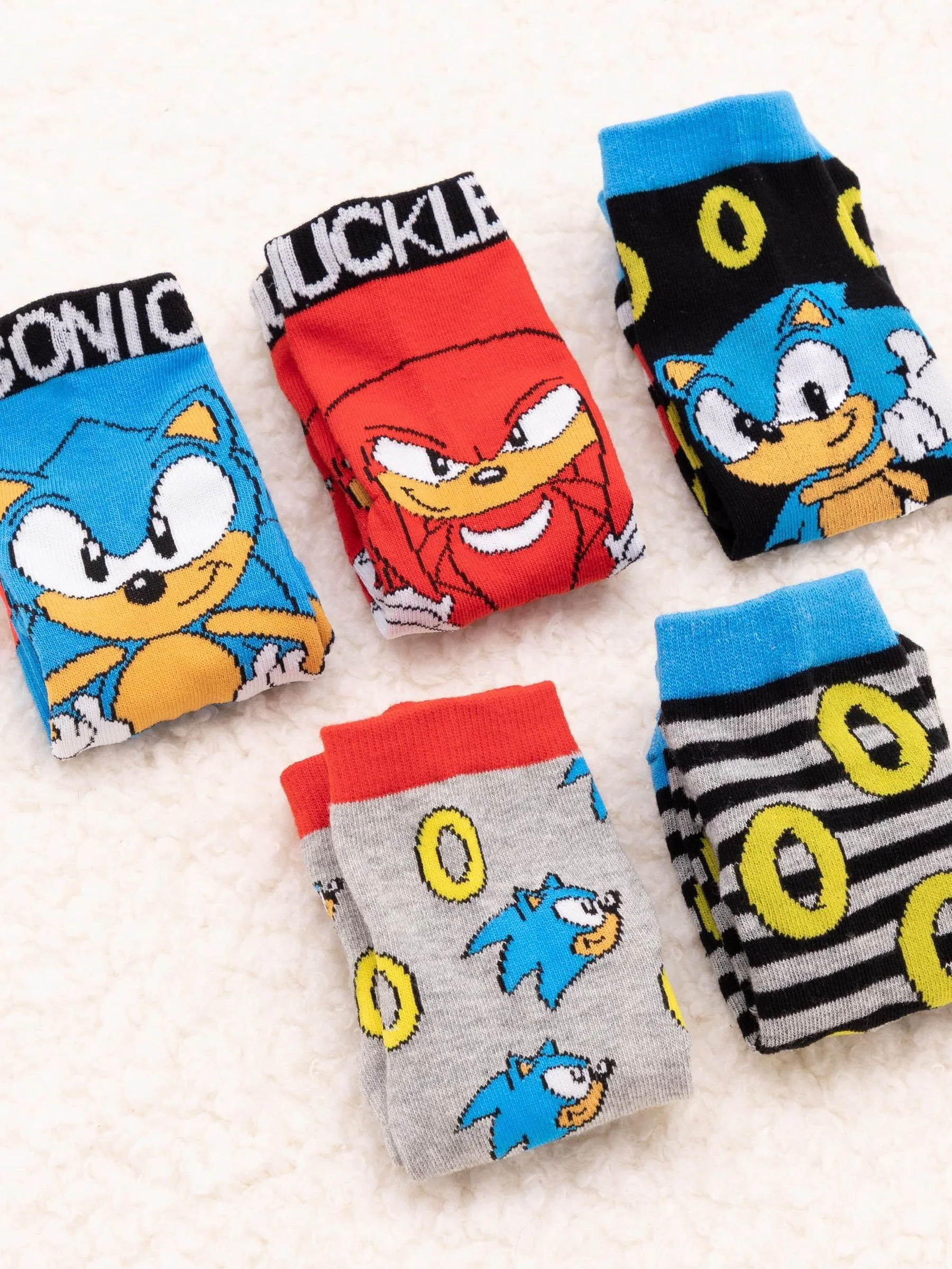 Vanilla Underground Sonic the Hedgehog Sokken Set van 5paar