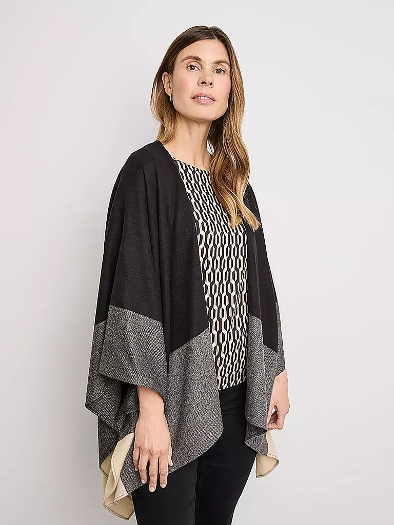 GERRY WEBER Poncho - Cape schwarz