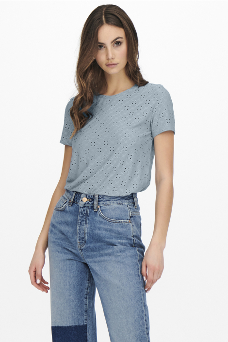 Jacqueline de Yong blauwe dames t-shirt