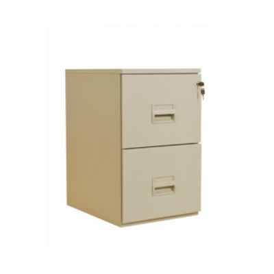 Classeur 2 tiroirs pour dossiers suspendus - 68 x 42 x 54 cm - beige