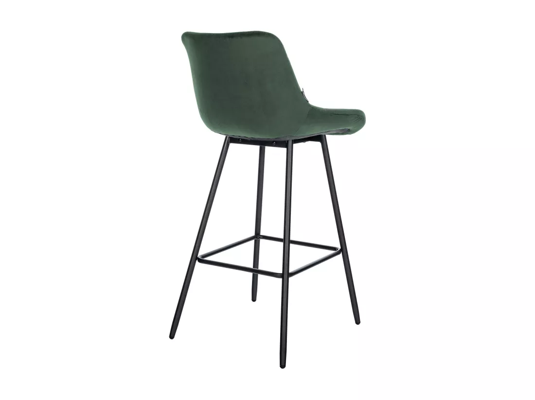 Tabouret de bar - Velours & Métal - Vert foncé - Weston