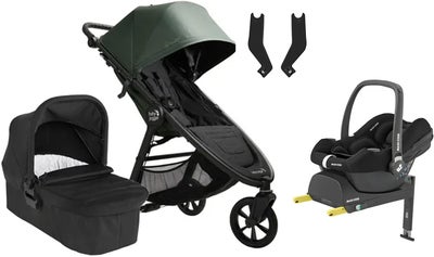 Baby Jogger City Mini GT 2.1 Duovogn inkl. Maxi-Cosi CabrioFix & Base, Briar Green/Jet Black