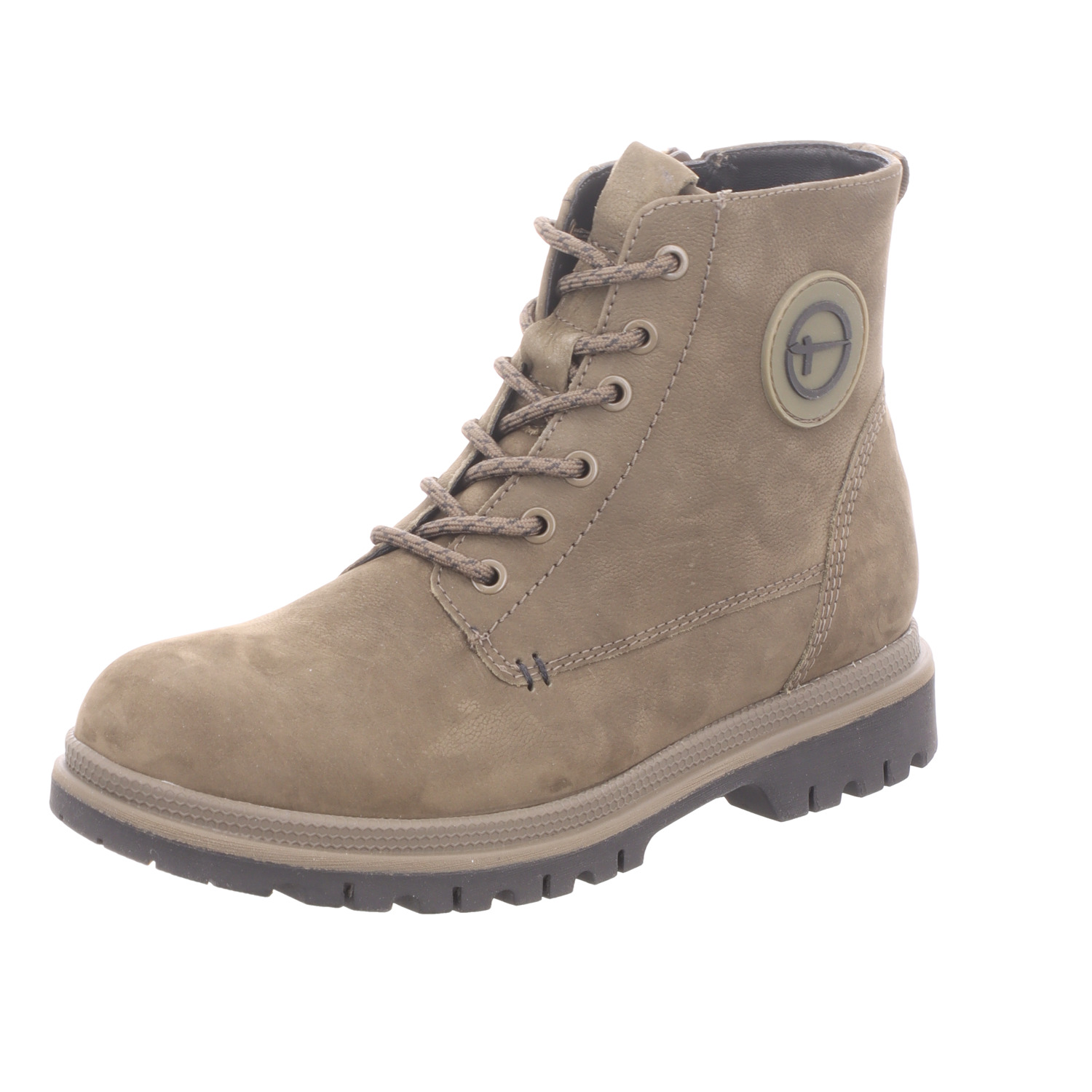 Tamaris Damen-Schnürstiefelette Oliv-Grün