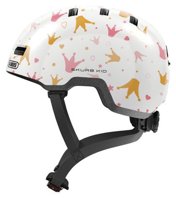 Casque Enfant Abus Skurb Kid White Crowns