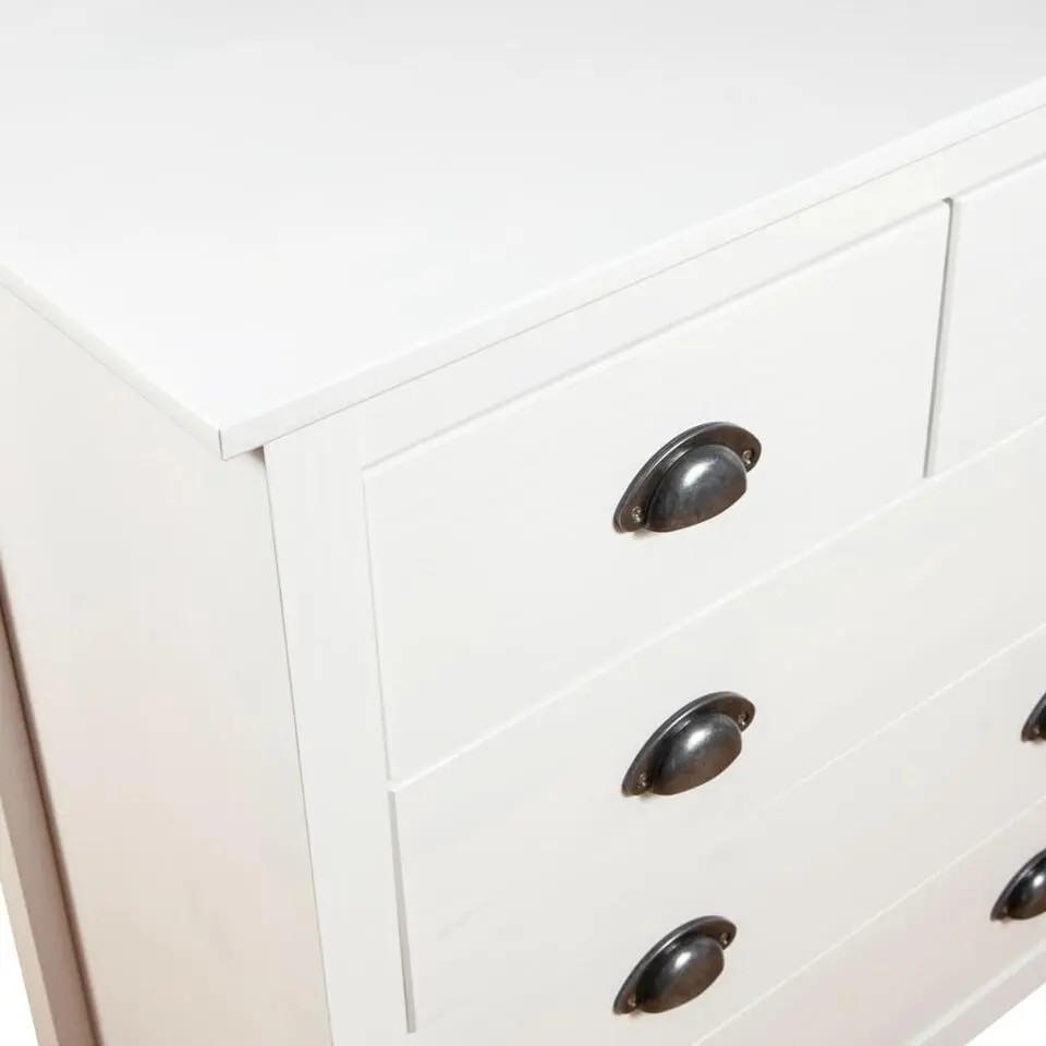 vidaXL - Dresoir - Wit - Grenenhout - 79 x 40 x 80 cm