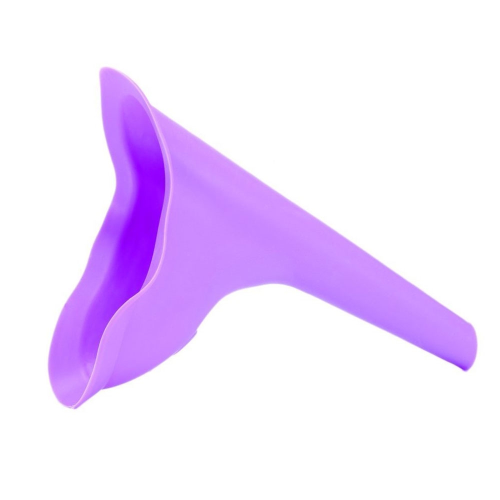 Outdoor Frauenurinal Stehpinkler Pinkelhilfe Silikon Aufsatz für Reisen / Festivals / Camping - Lila