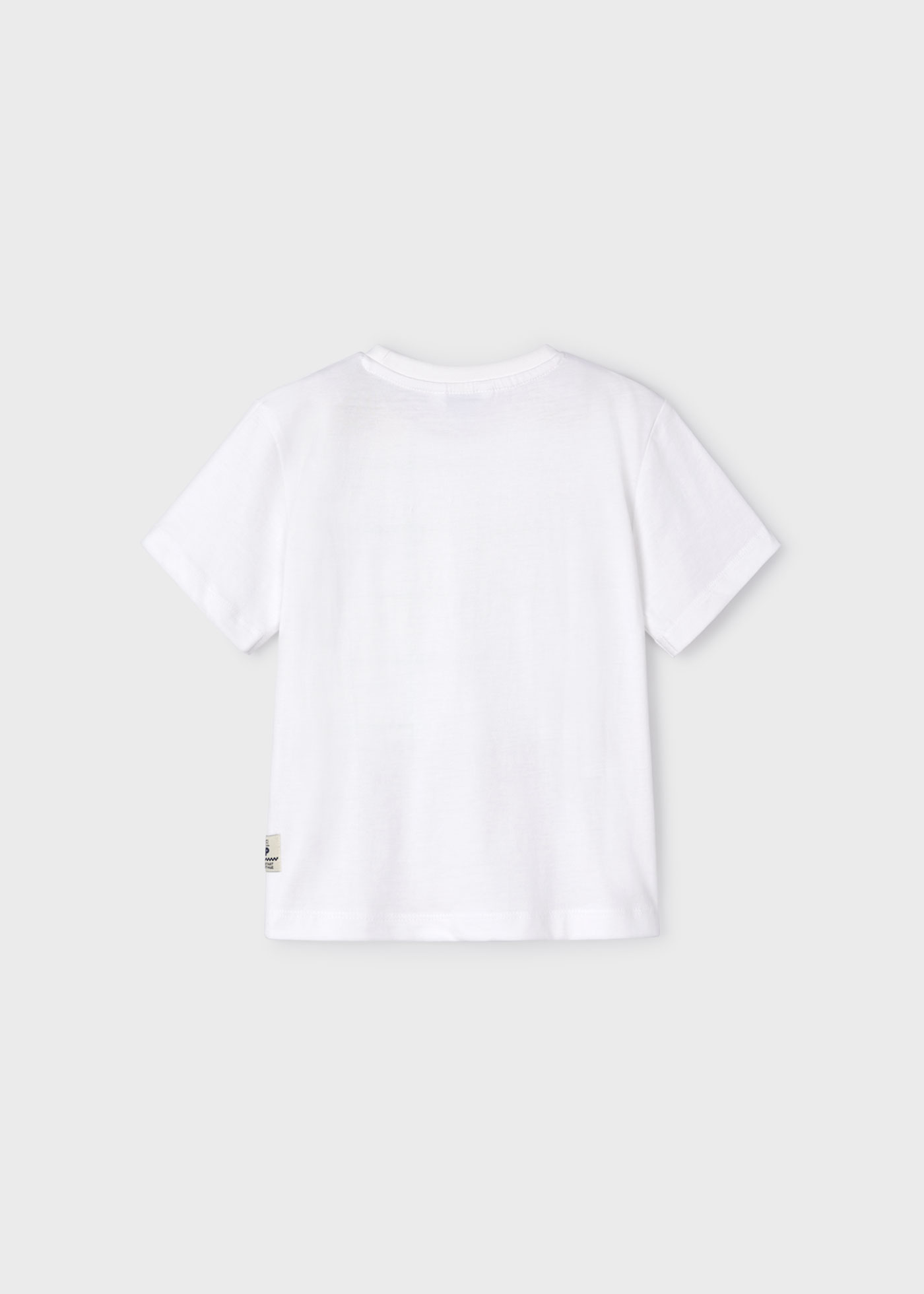 Camiseta infantil Better Cotton com estampa em relevo, White-City