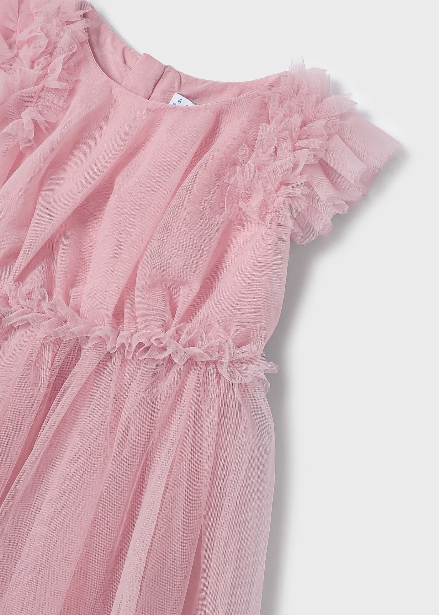 Vestido de tule com babados para meninas