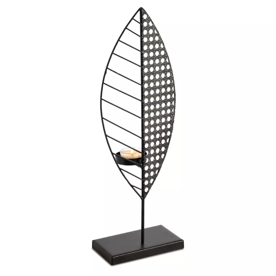 Teelichthalter Blätter 33,9 cm