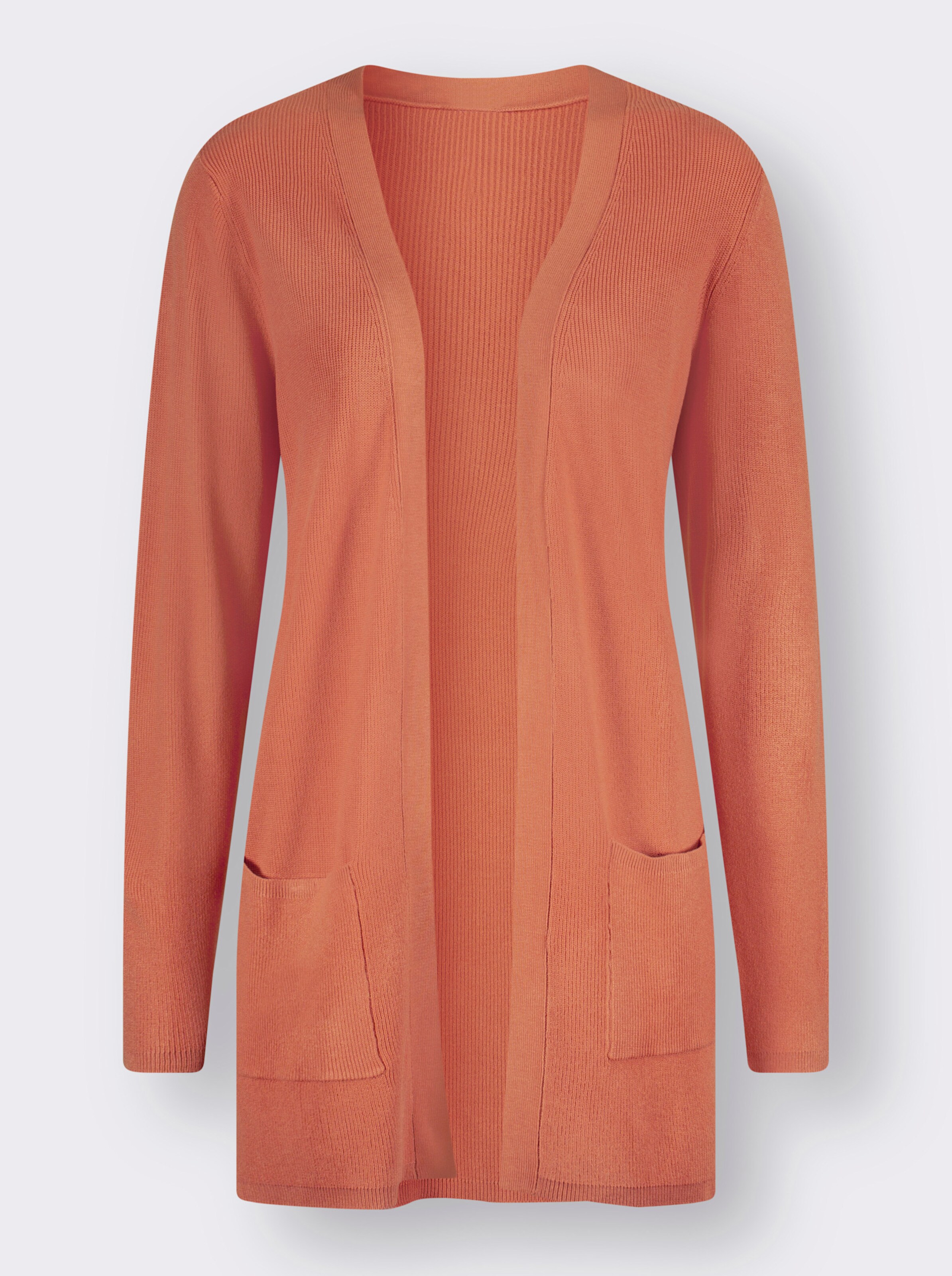 Longstrickjacke in weicher Qualität
