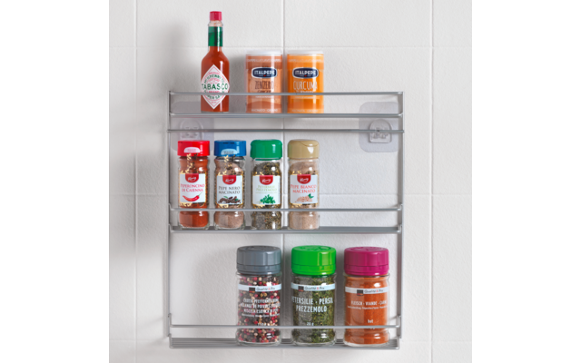 Metaltex Paprika Gewürzregal mit U-Fix Hacken