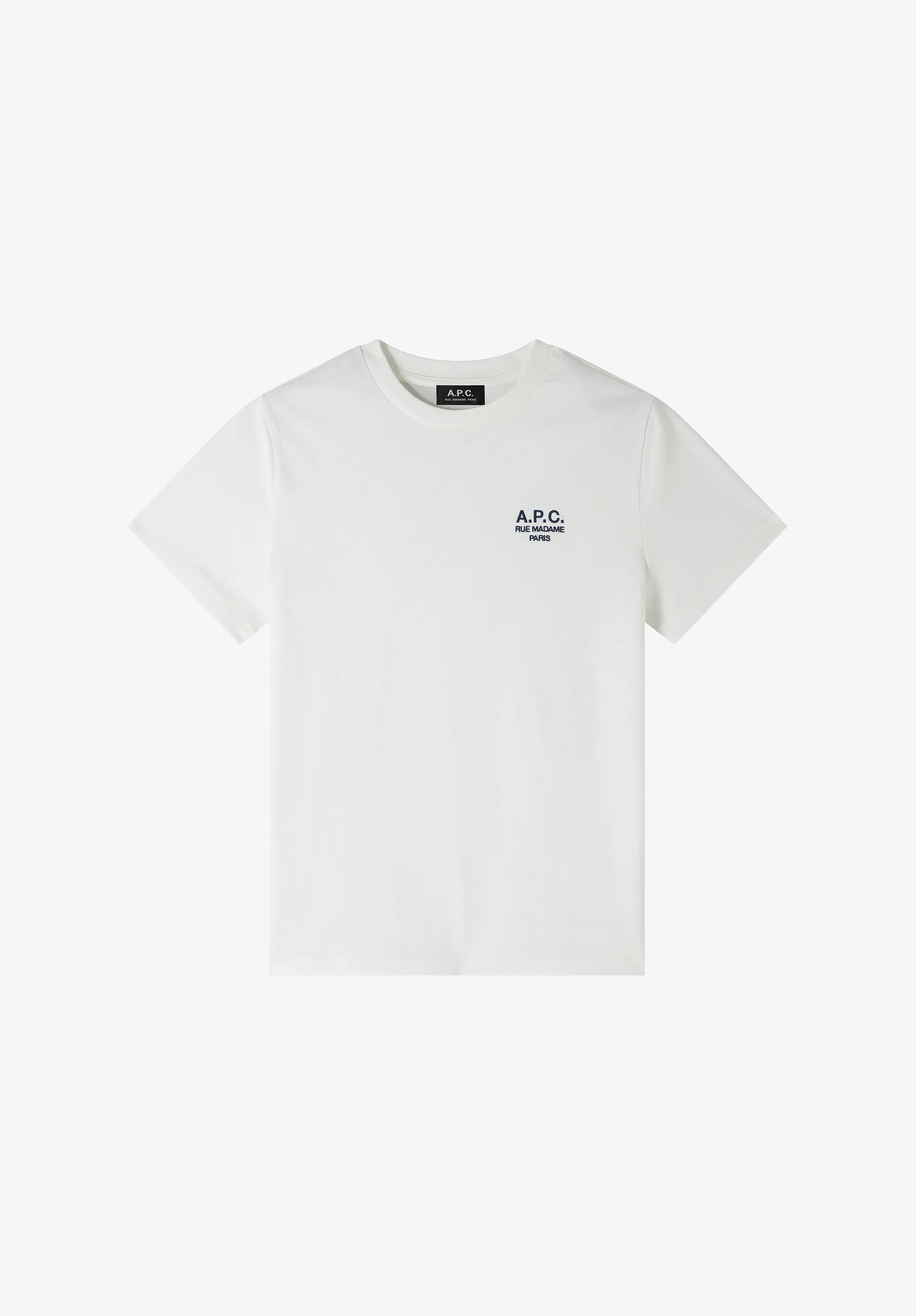 t-shirt standard rue madame GOTS - Blanc/dark navy