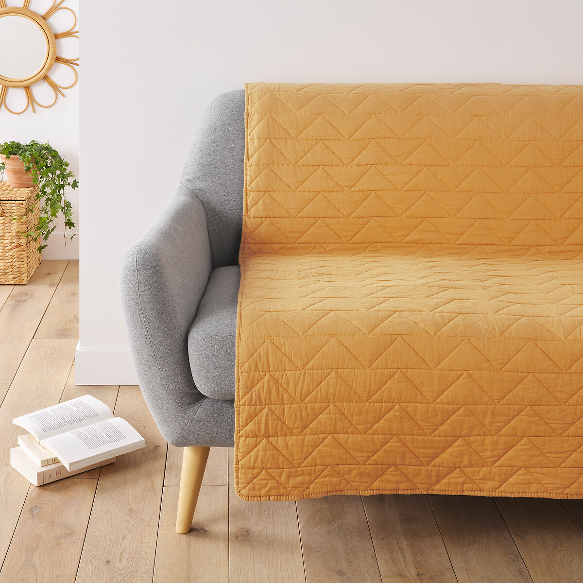 LA REDOUTE INTERIEURS<br>Colcha de algodão acolchoada Zig Zag Scenario