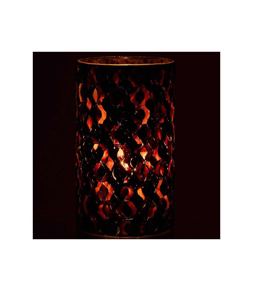Paris Prix - Photophore En Verre Design tazu 22cm Gris