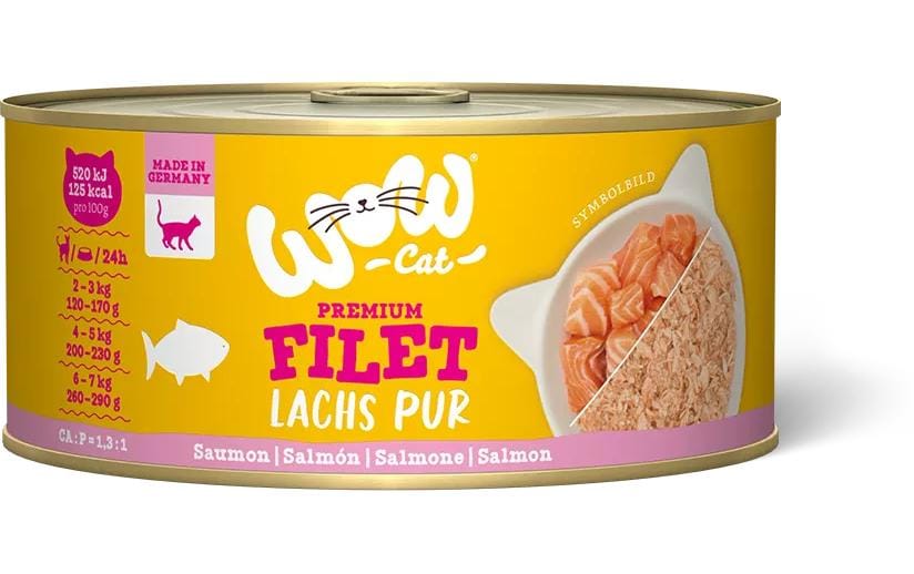 Cat Nassfutter Lachsfilet, 70 gAlleinfutter für ausgewachsene Katzen