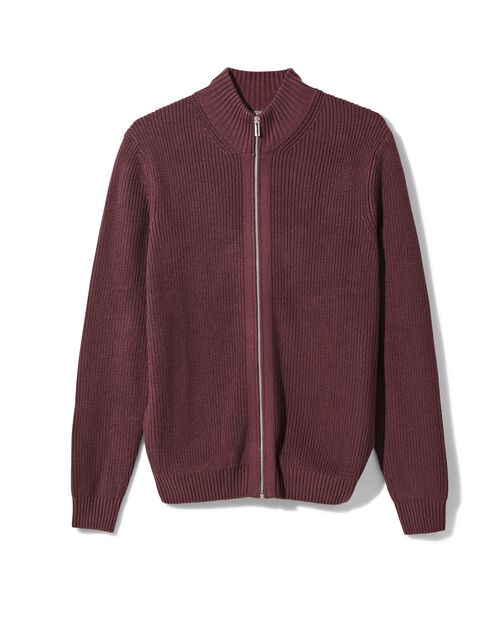cardigan en maille épaisse pour hommes rouge