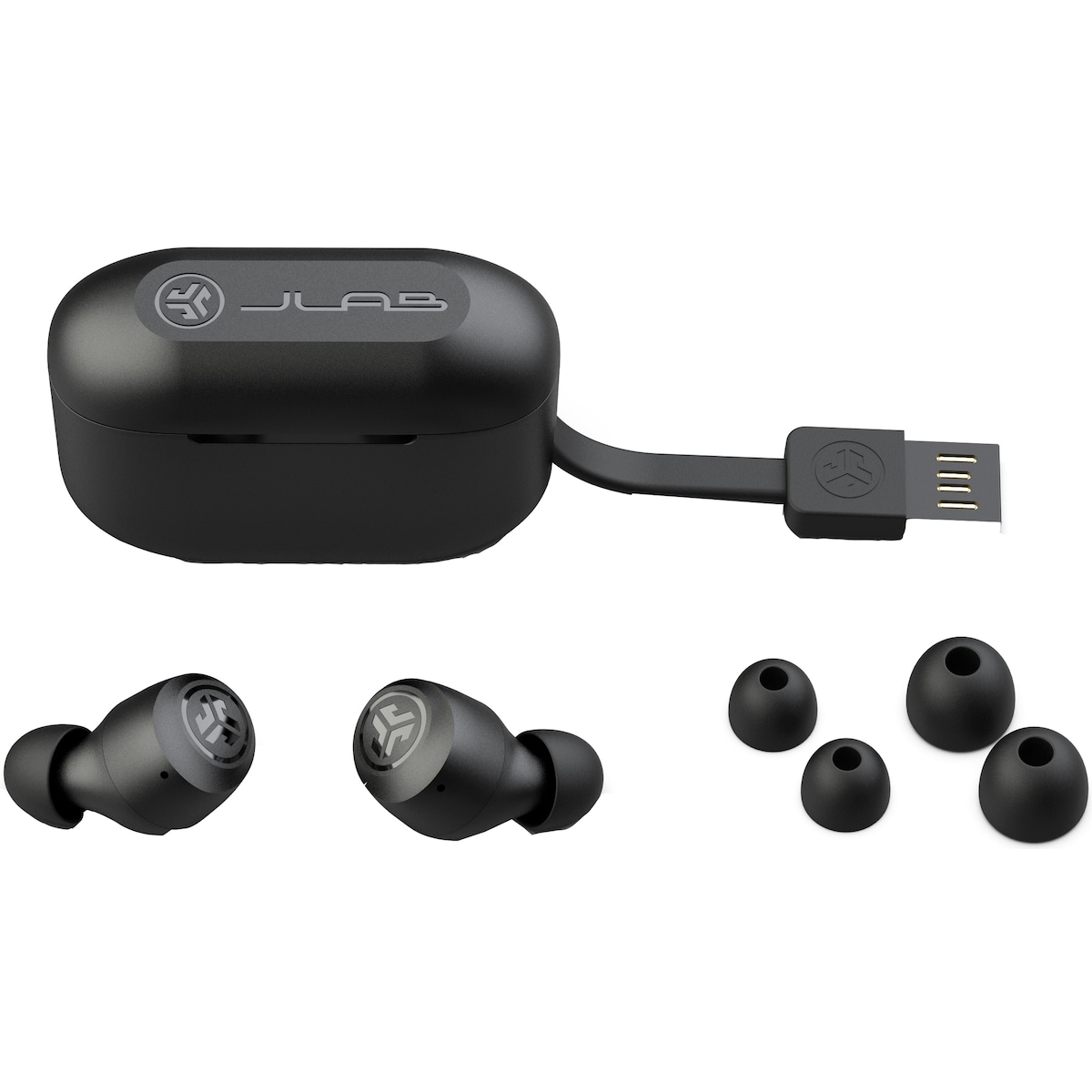 JLab Go Air Pop helt trådløse in-ear hodetelefoner (sort)