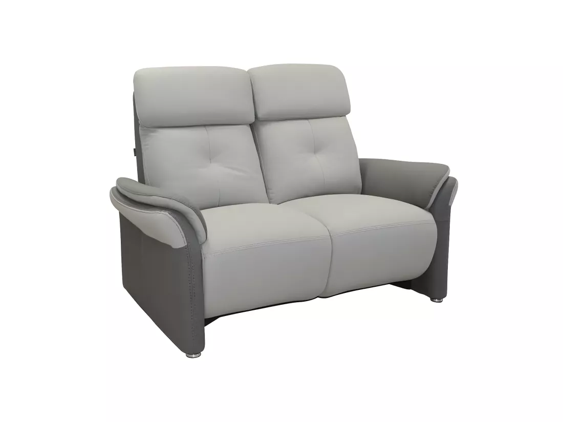 Canapé 2 places Relax Electrique Tissu gris - AUSTRALIO