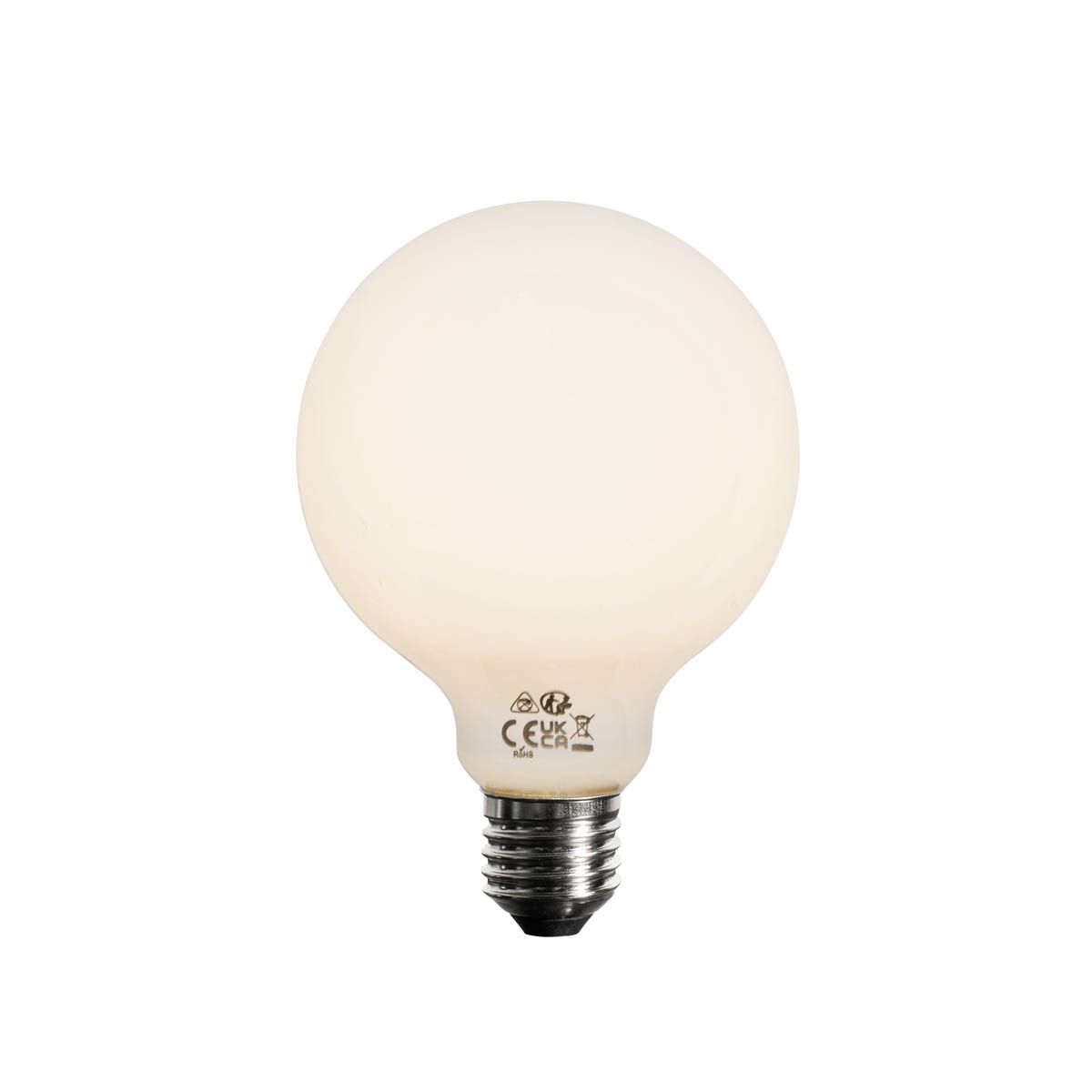 Set van 5 E27 dimbare LED lamp opaal G95 5W 450 lm 3000K