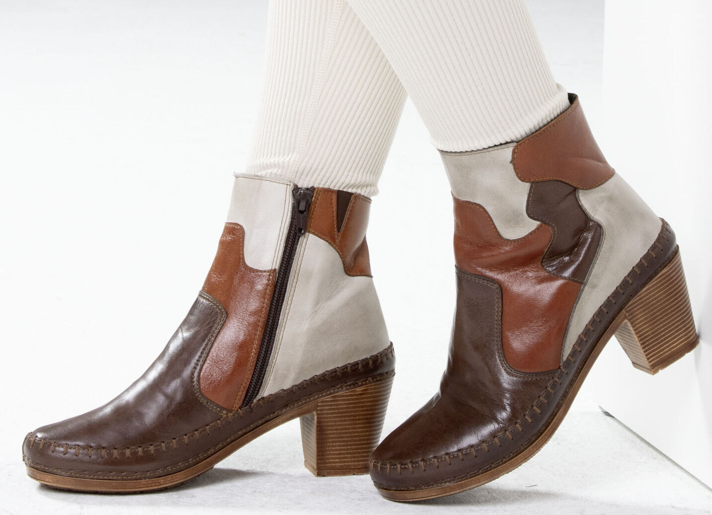Gemini, modische Damen-Stiefeletten, Winterschuhe, Weite G, mit Reissverschluss