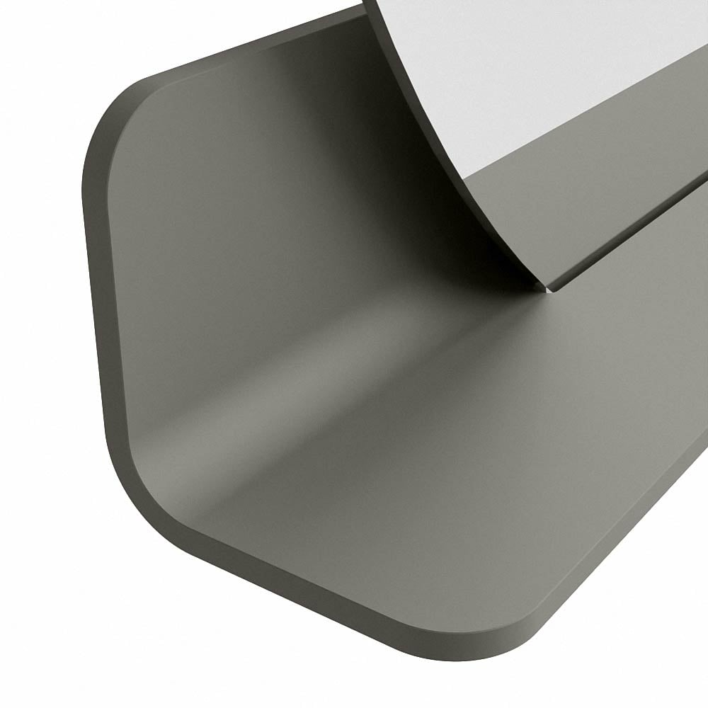 Mondiaz Spot spiegel rond Ø100cm met planchet smoke