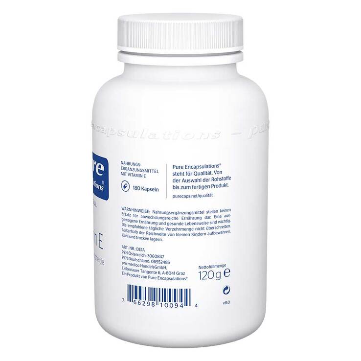 Pure Encapsulations Vitamin E Kapseln, 180 St