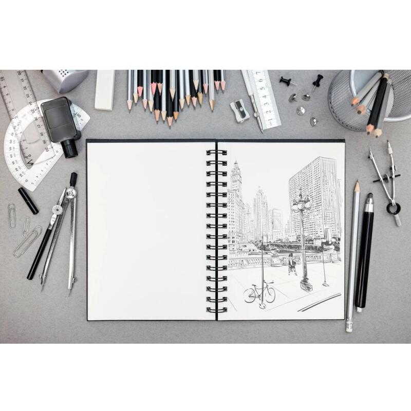 Goldline carnet spiralé 64F A5 140g F - Ivoire