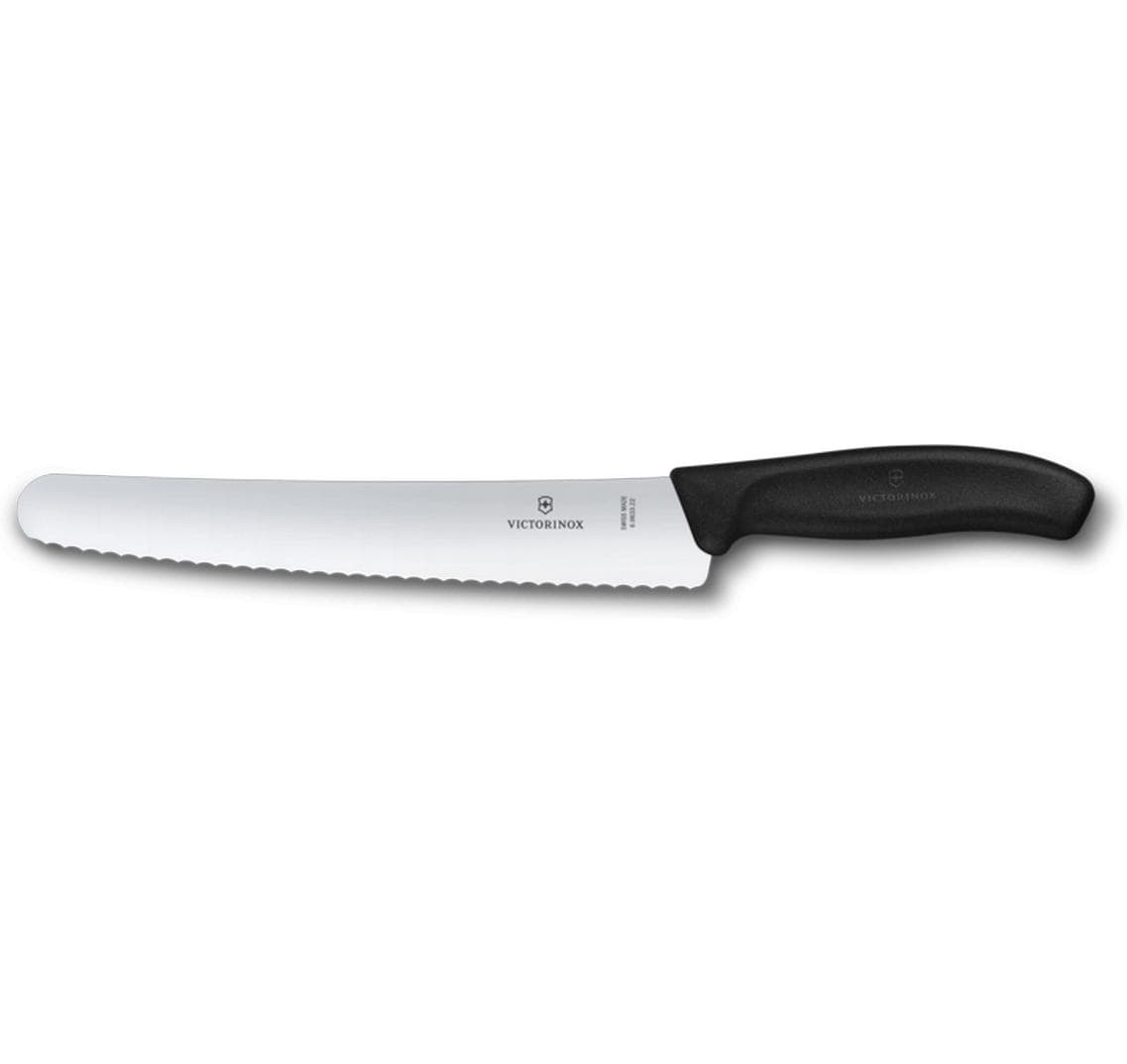 Brotmesser Swiss Classic Schwarz, 22 cmMesser zum Schneiden von Kuchen und Gebäck