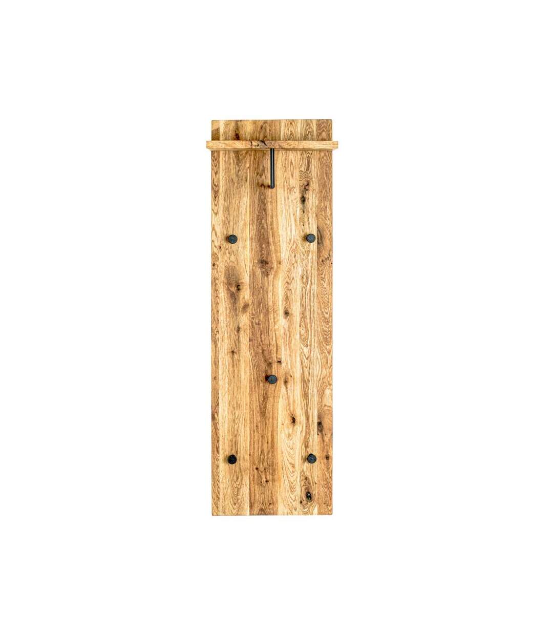 Paris Prix - Patère Murale 5 Crochets & Cintre royal Oak 100cm Naturel