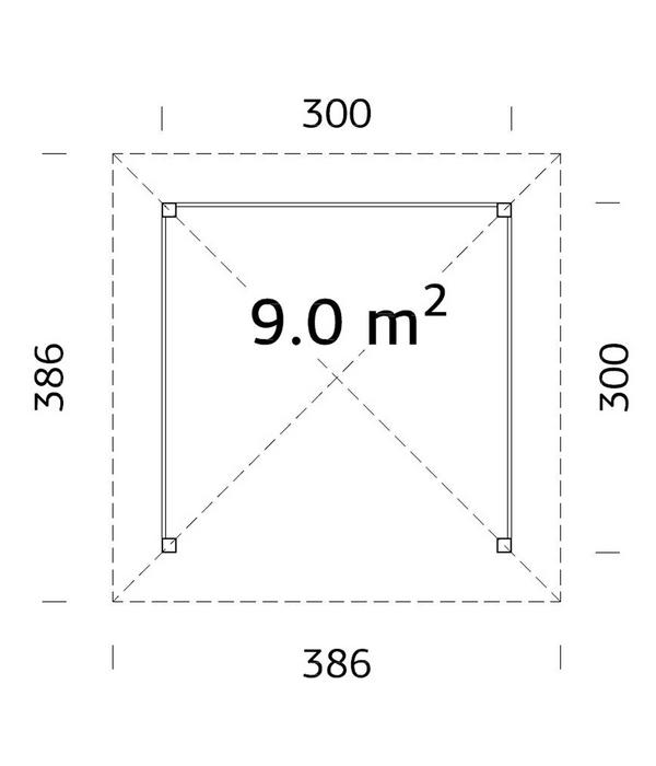 Palmako Pavillon Betty, ca. B386/H323/T386 cm