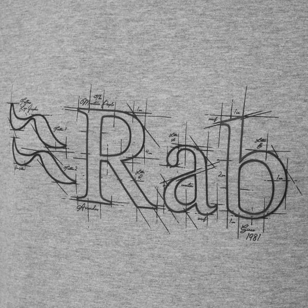 T-shirt escalade RAB STANCE SKETCH TE GREY MARL