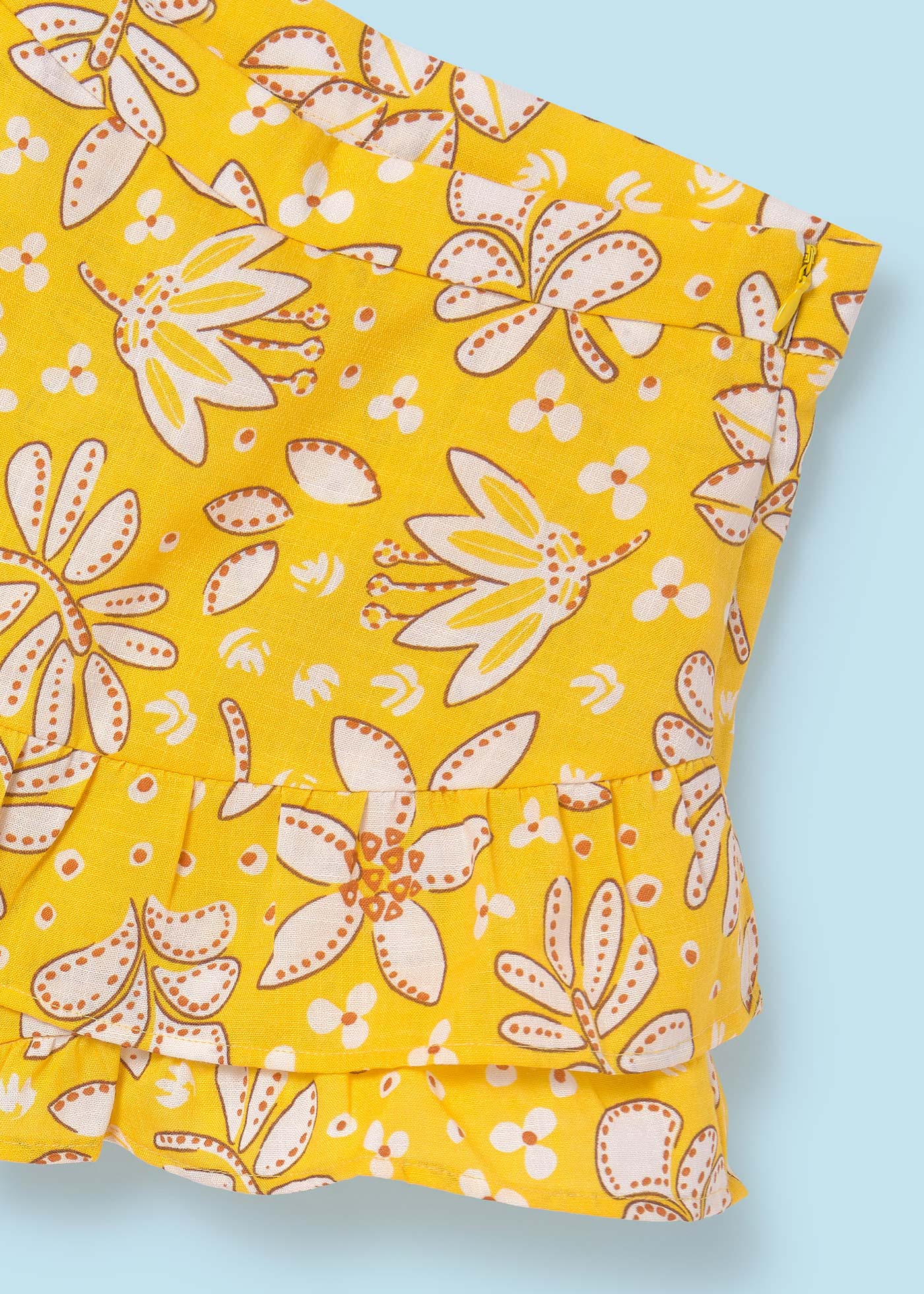 Saia-calça estampada para menina