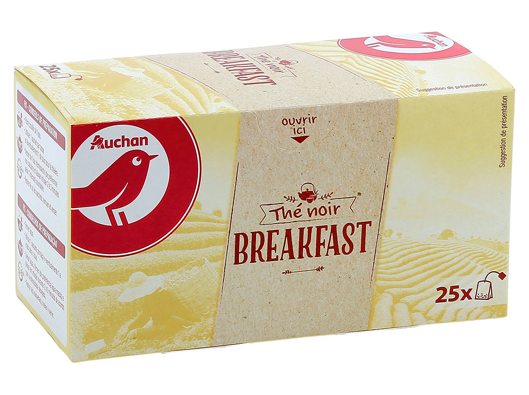 CHÁ PRETO AUCHAN ENGLISH BREAKFAST 25 SAQ (50