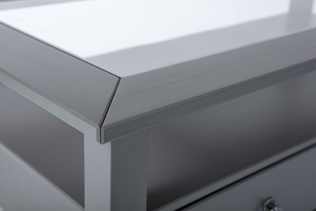 Couchtisch MILO 115x45x60 cm Massivholz Kiefer grau