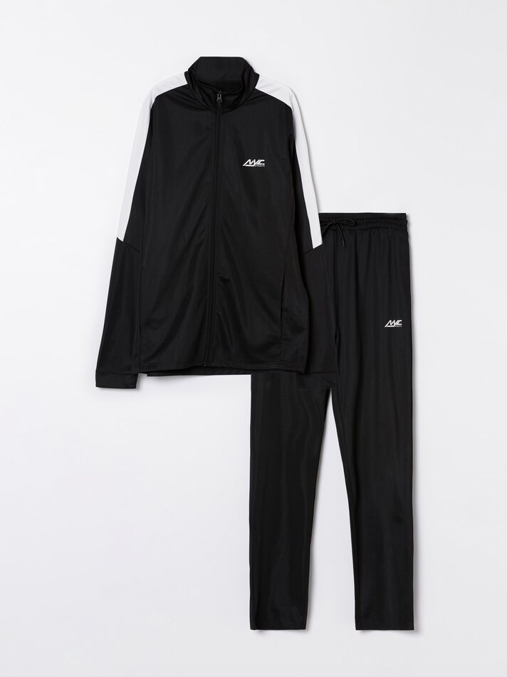 Conjunto de fato de treino desportivo - Preto