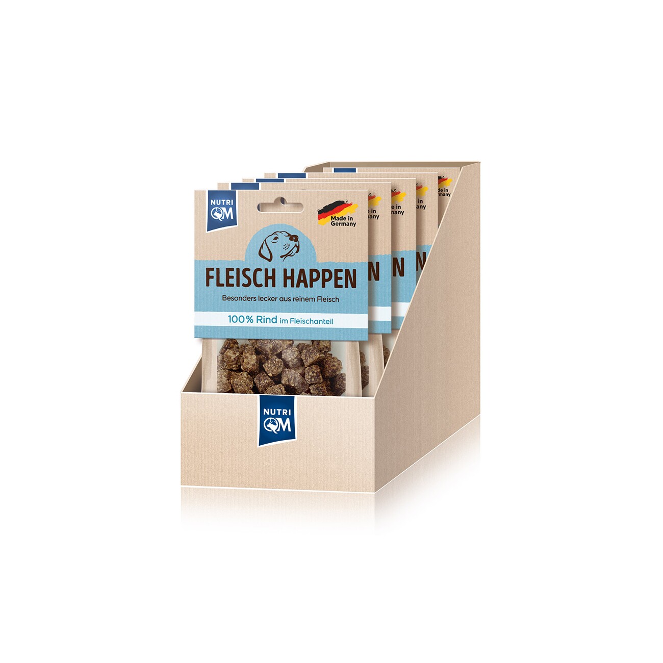 NutriQM Fleisch Happen Rind 5x 100g