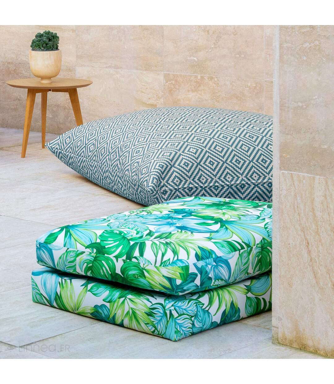 Housse de coussin 80x100 cm PANAMA Vert Emeraude