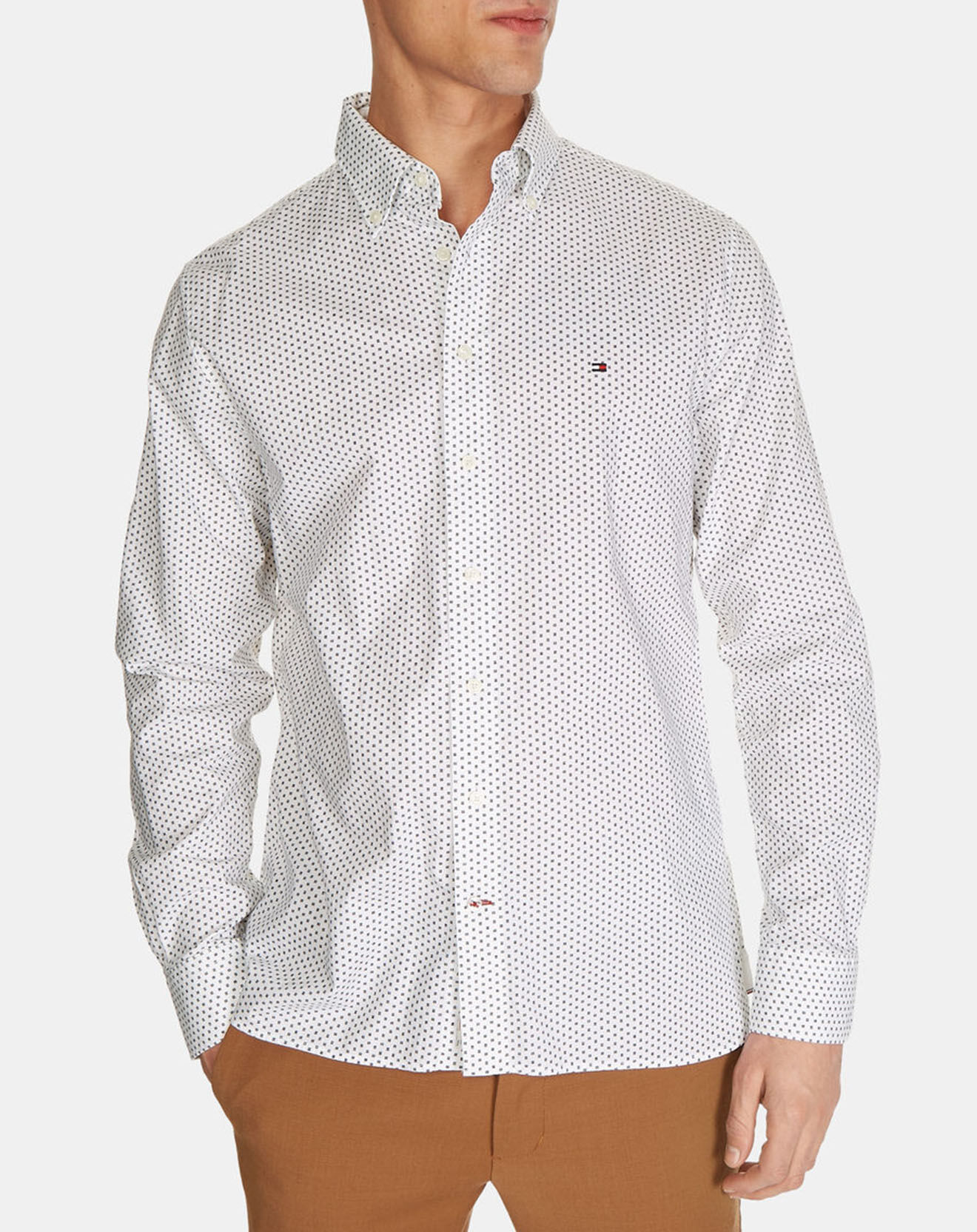 Tommy Hilfiger Chemise regular Oxford mini imprimé blanc/bleu