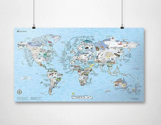 AWESOME MAPS - POSTER DIVE MAP