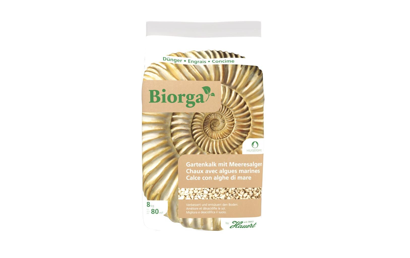 Gartenkalk Biorga mit Meeresalgen, 8 kgKalkhaltiger Spezialdünger mit Meeresalgen