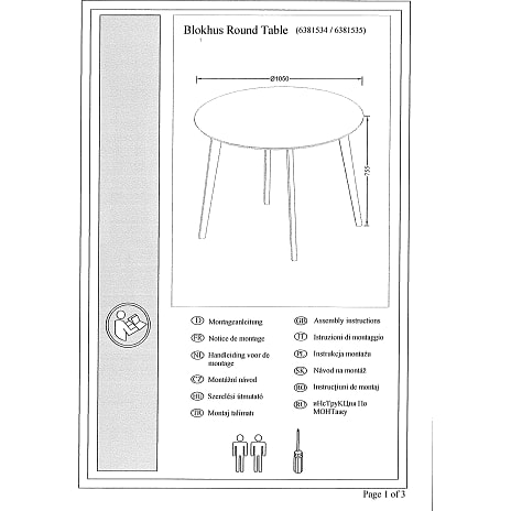Blokhus spisebord - hvid og træ