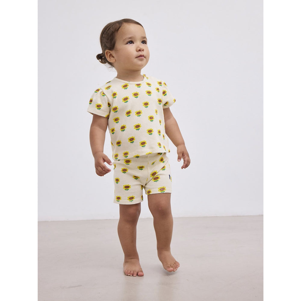 Køb Bobo Choses Beige Sunflower All Over Balloon Sleeve T-Shirt