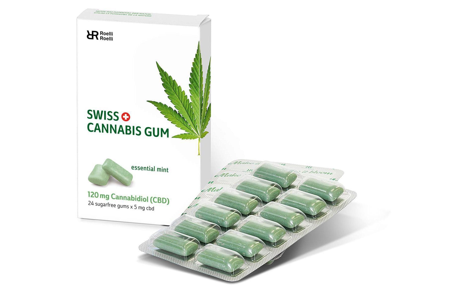Kaugummi Swiss Cannabis Gum 24 StückKaugummis mit CBD